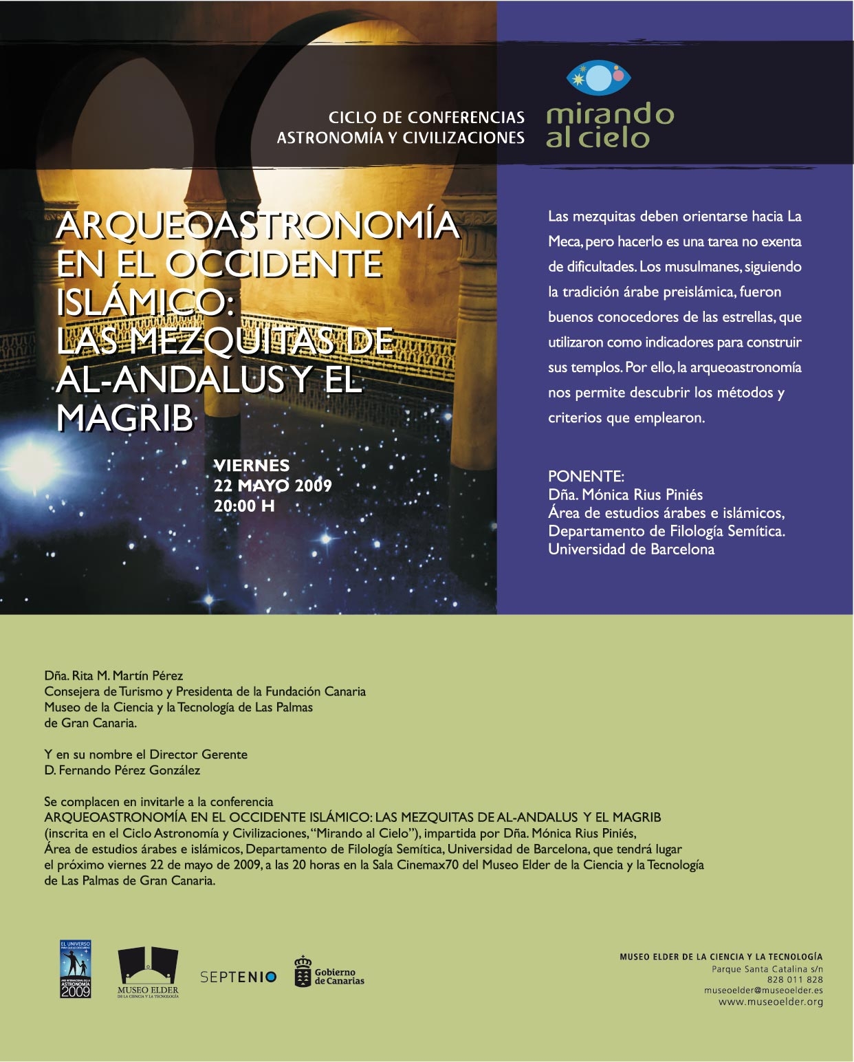 arqueo Cartel de la actividad