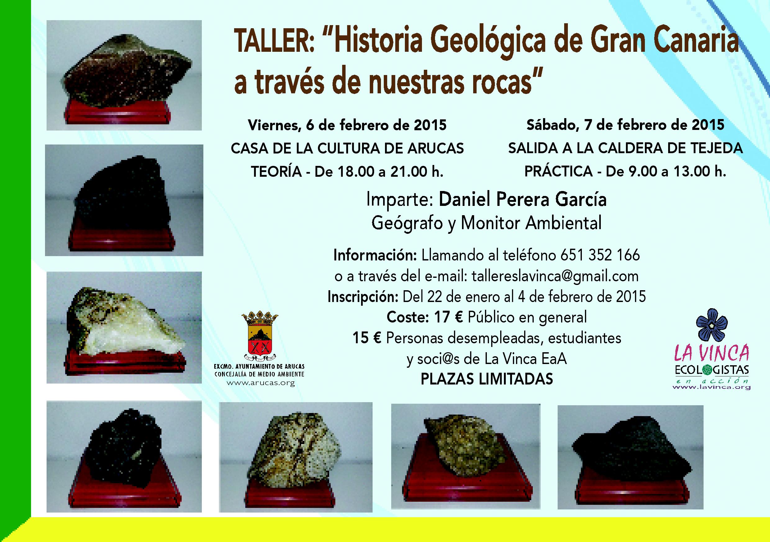 Folleto con datos del taller