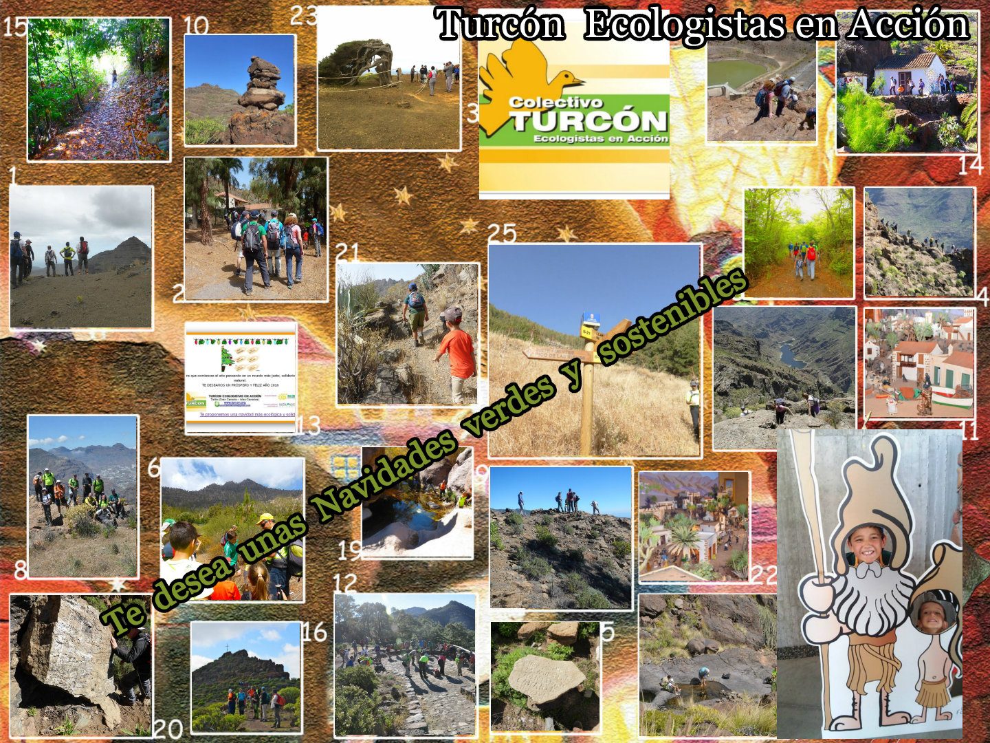 Collage Felicitación Navidadesverde y sostenibles