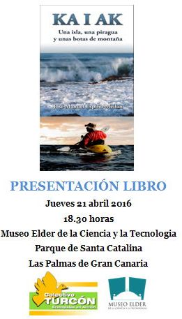 Cartel anunciador de la presentación del libro